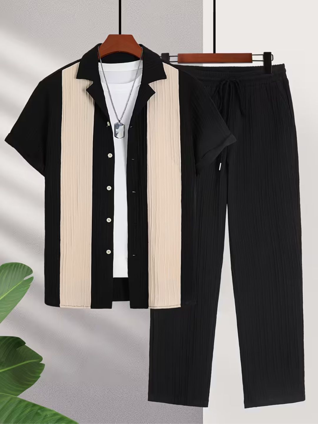 Signature Pleated Co-Ord Outfit for Men