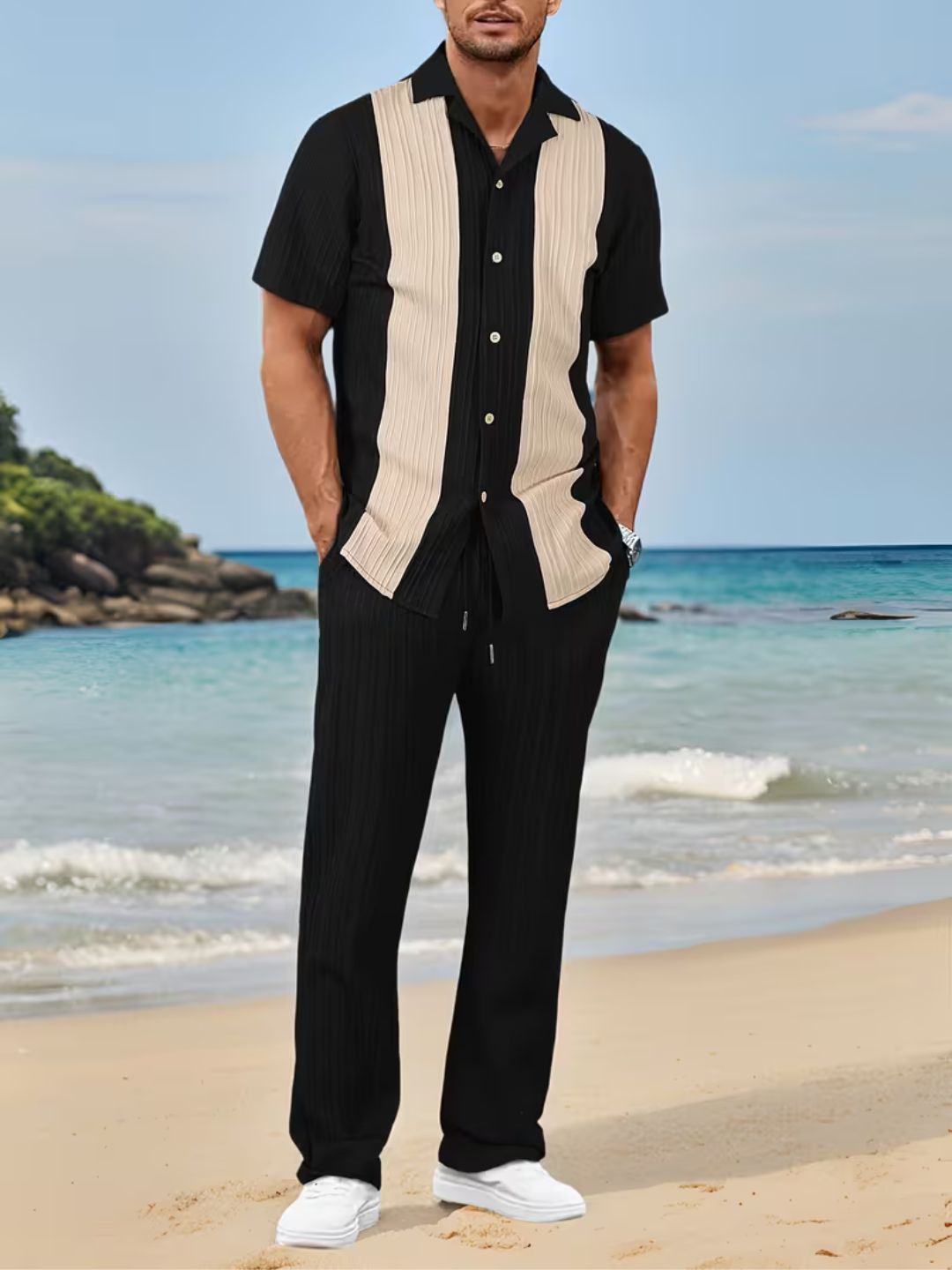 Signature Pleated Co-Ord Outfit for Men