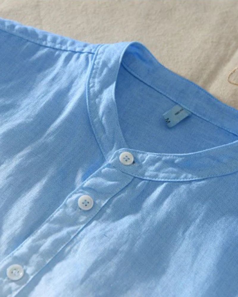 Gradient Sky Blue Button-Up Shirt