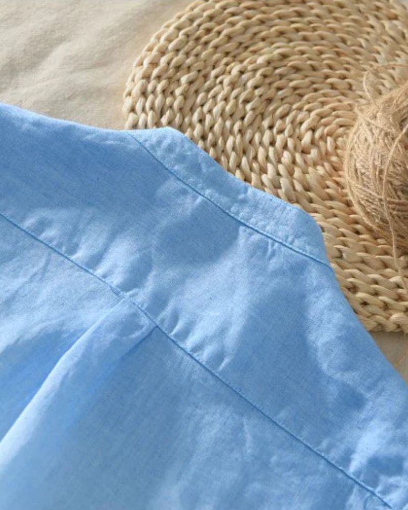Gradient Sky Blue Button-Up Shirt
