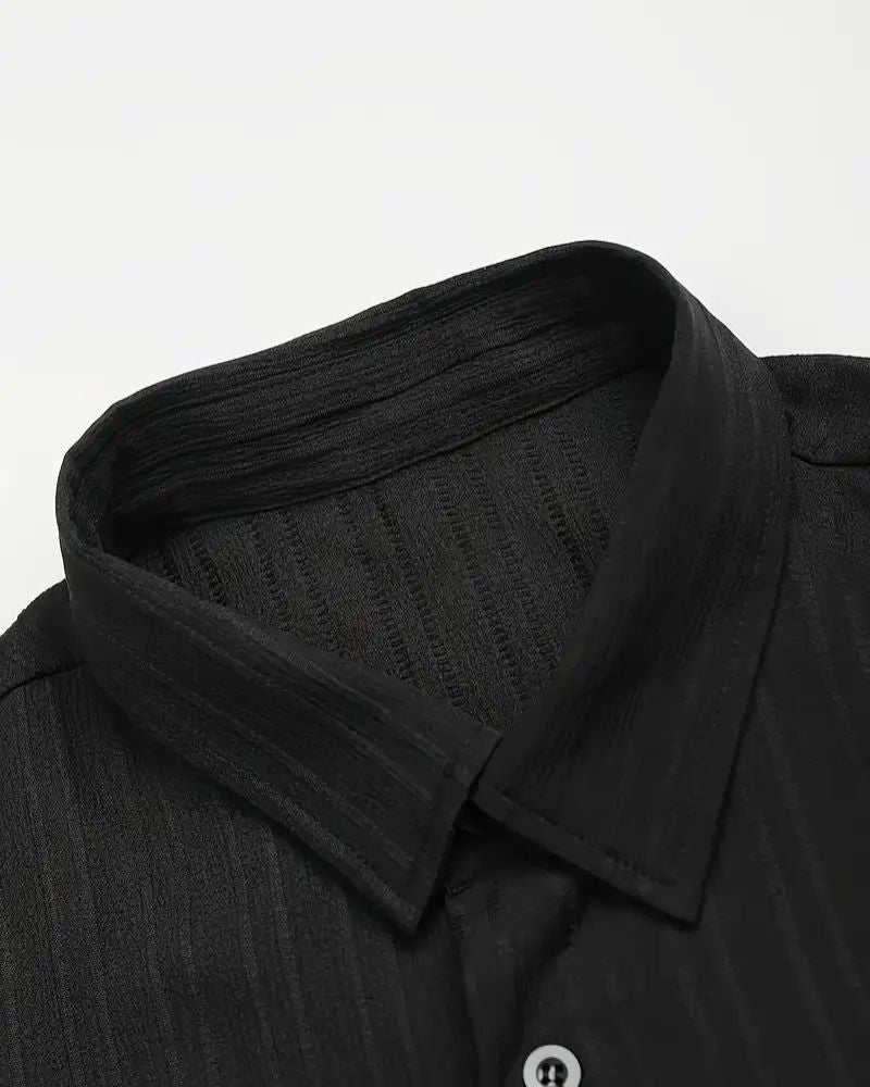 Men's Black Relax Fit Top Bottom Set