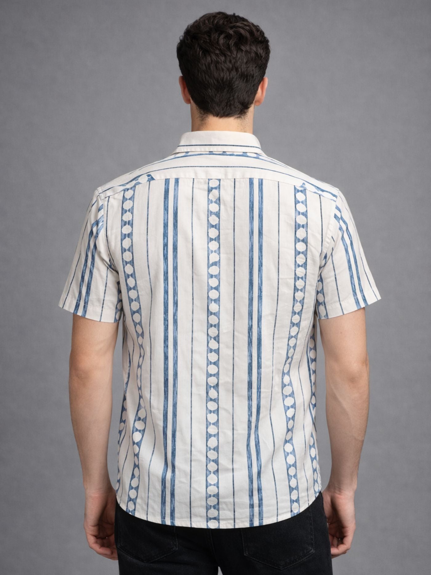 Breathable quick-dry striped shirt for men