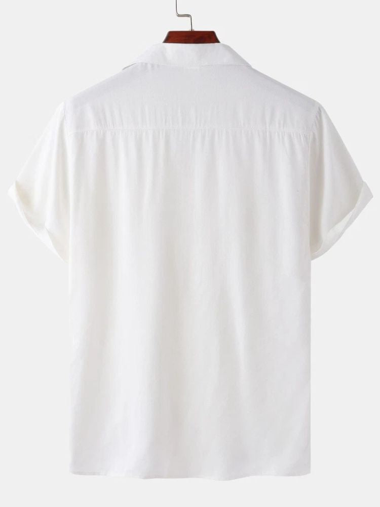 Men Solid White Shirt