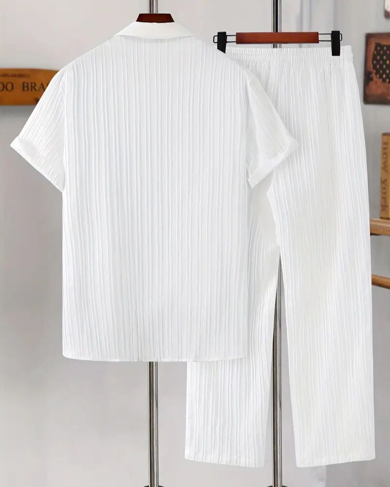 white top bottom set for men
