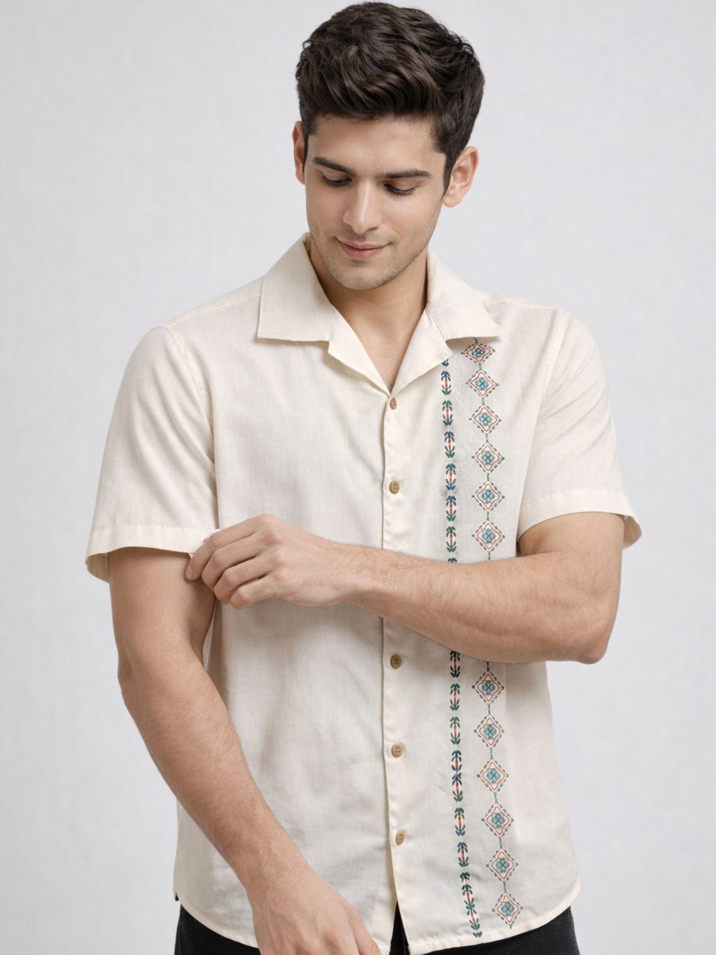 Tattva Breeze lightweight performance summer shirt for men front view