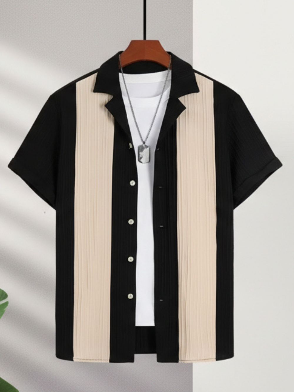 Premium Breathable Street Shirt – Noir Sand Edition