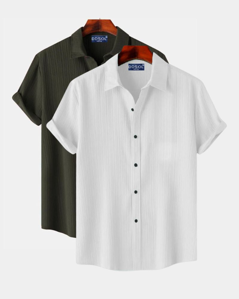 Woodland Snow Shirt Combo Textured Shirts S–5XL