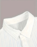 Men's Pleated White Top Bottom Set