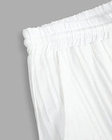 Men's Pleated White Top Bottom Set
