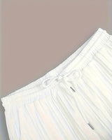 Men's Pleated White Top Bottom Set