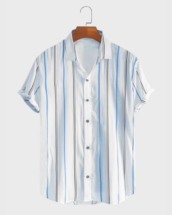 Men's Coastal Breeze Striped Short-Sleeve Shirt