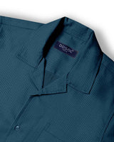 Men's Teal Pinstripe Casual Shirt