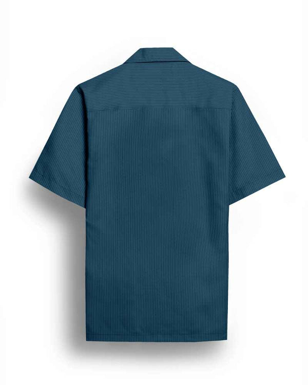 Men's Teal Pinstripe Casual Shirt