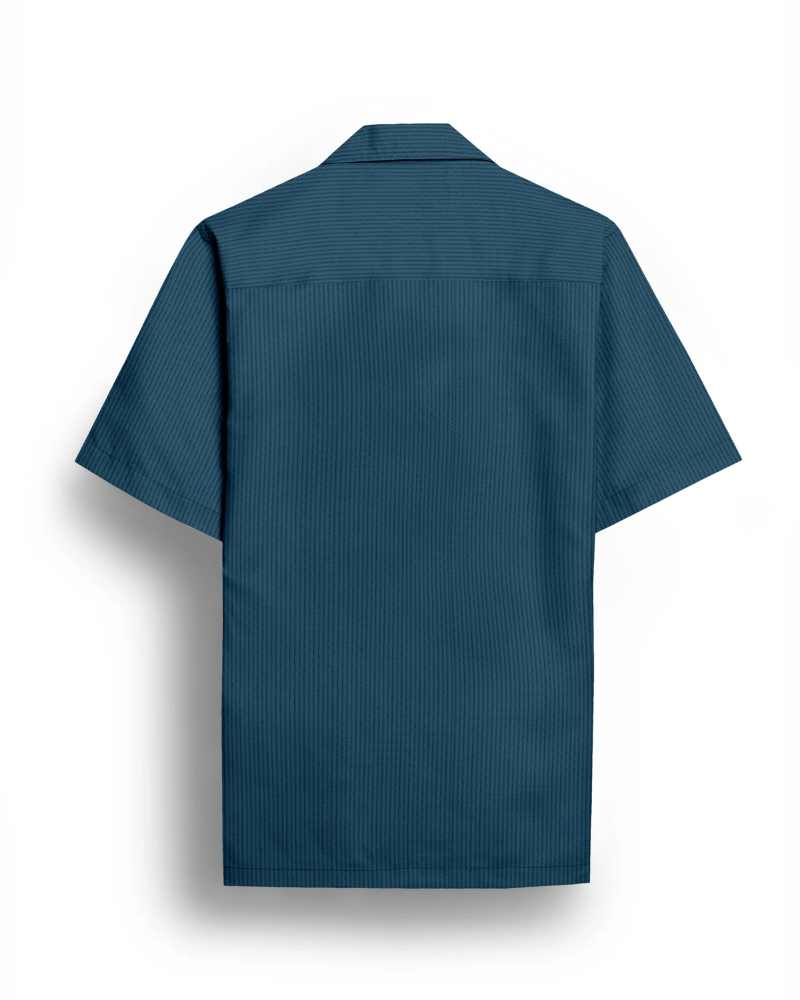 Men's Teal Pinstripe Casual Shirt