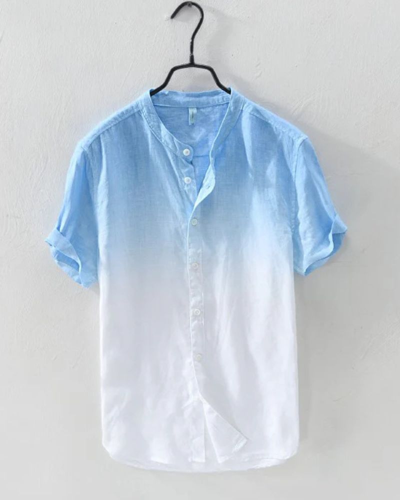 Gradient Sky Blue Button-Up Shirt