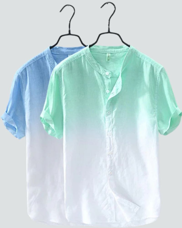 Pack of 2 Gradient Casual Cotton Shirts