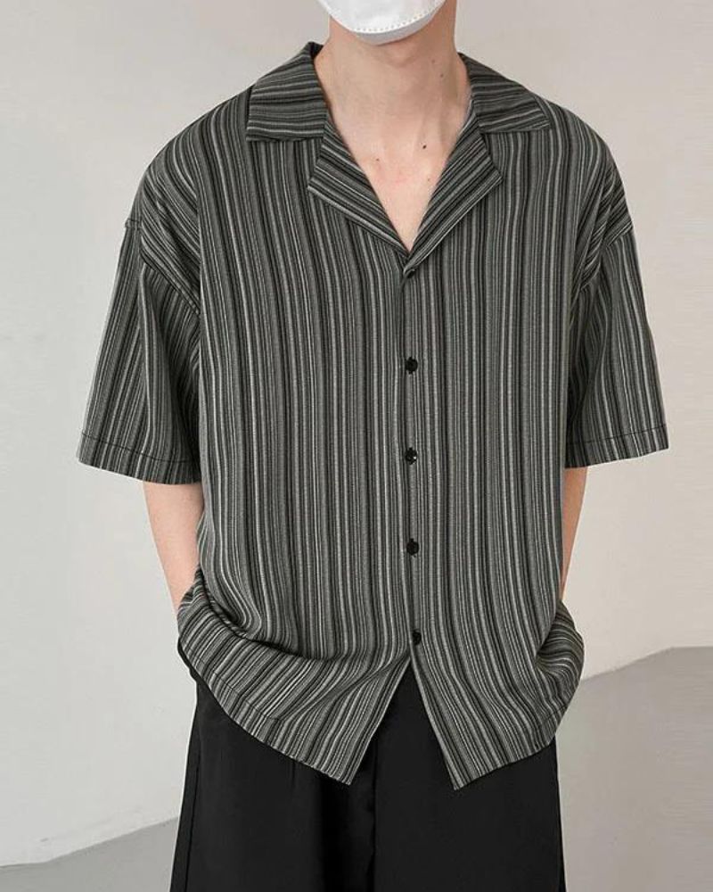 Multicolor Stripes Printed Shirt For Men