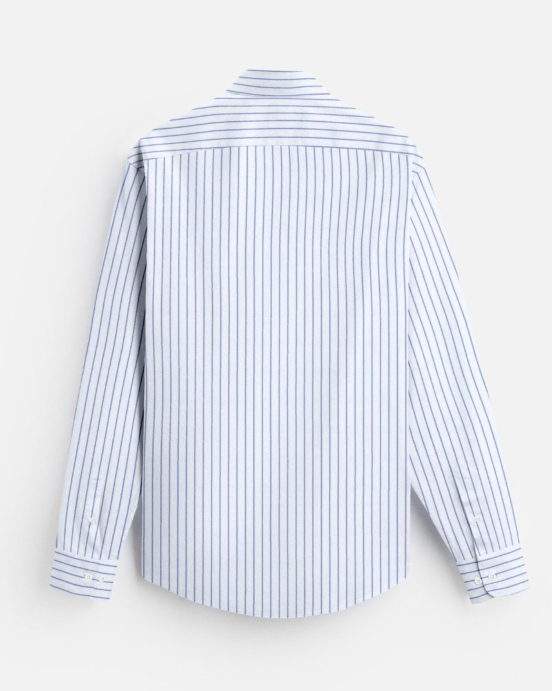 Classic Blue Striped Oxford Shirt