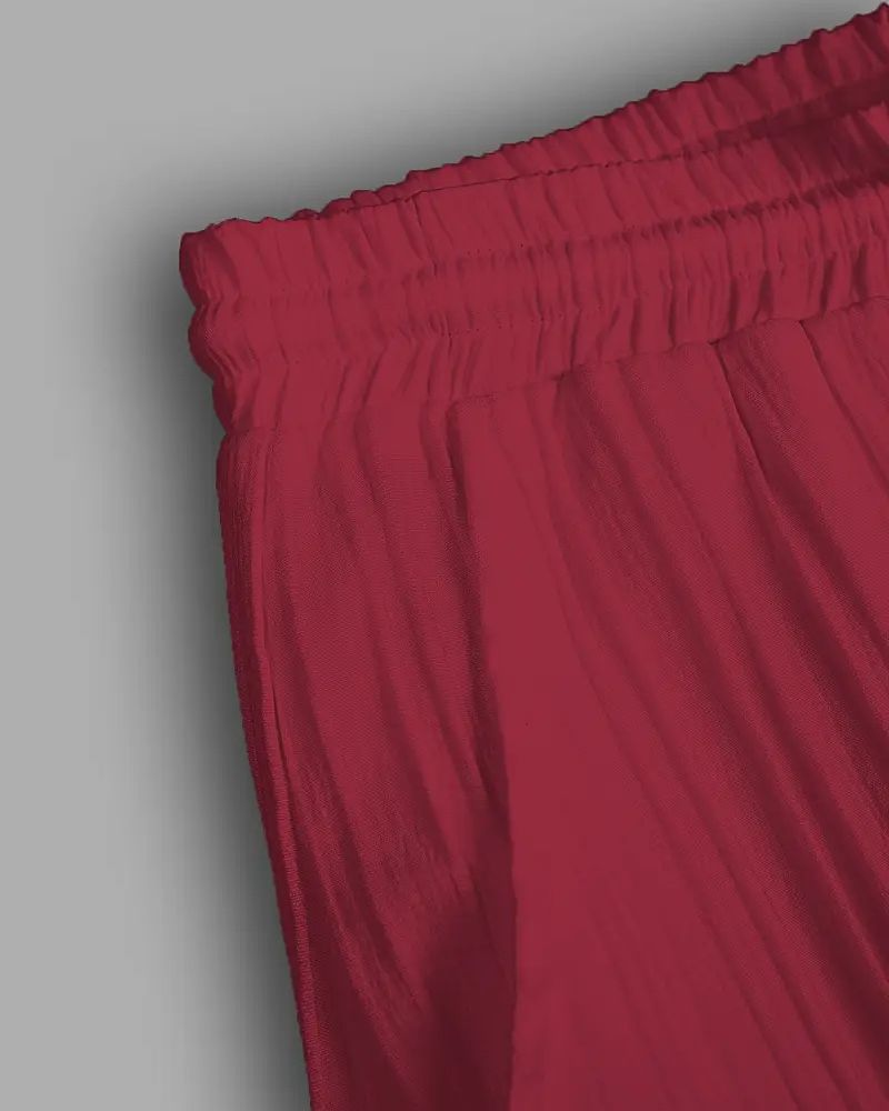 Eco-friendly breathable trousers with elastic waistband

