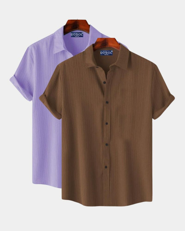 Lilac & Leather Shirt Combo


