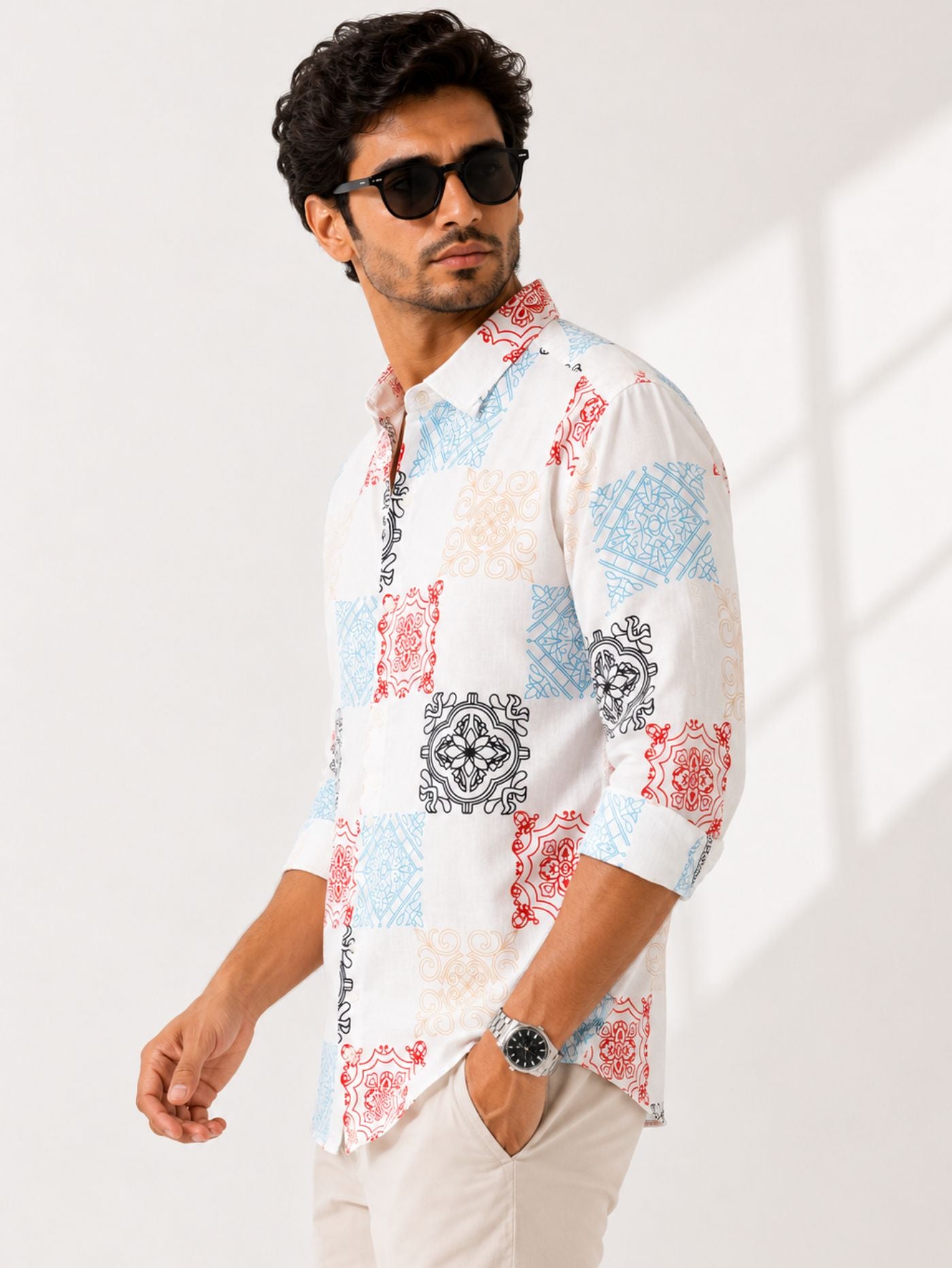 men’s trendy printed shirt online