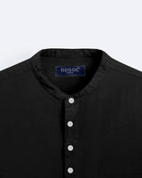 Noir Classic Stand Collar Shirt