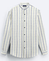 Olive Grove Striped Henley Shirt