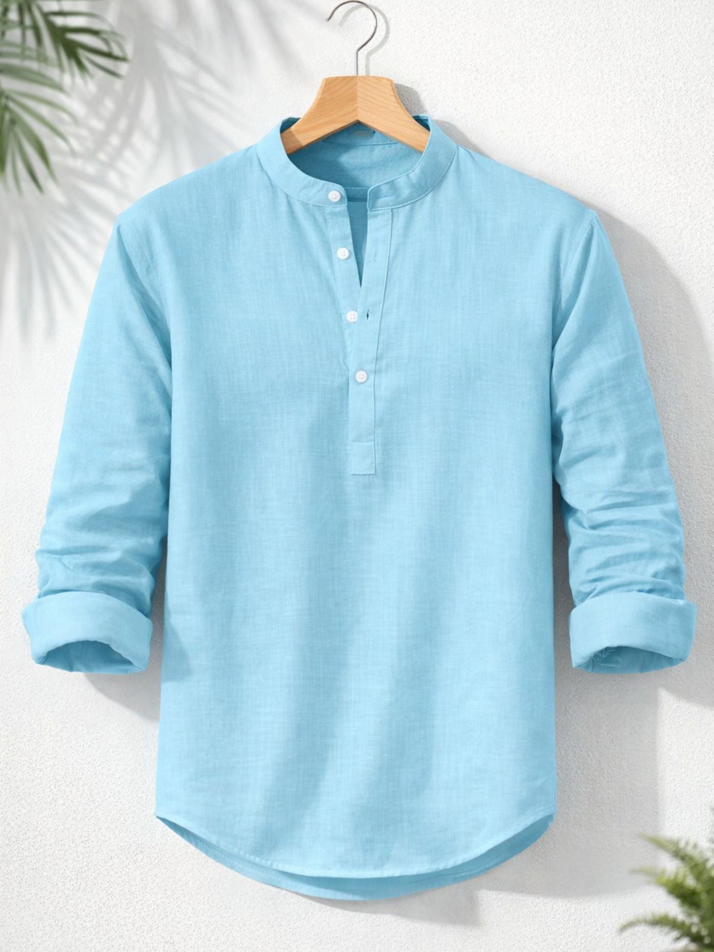 Premium light blue summer shirt for humid climate