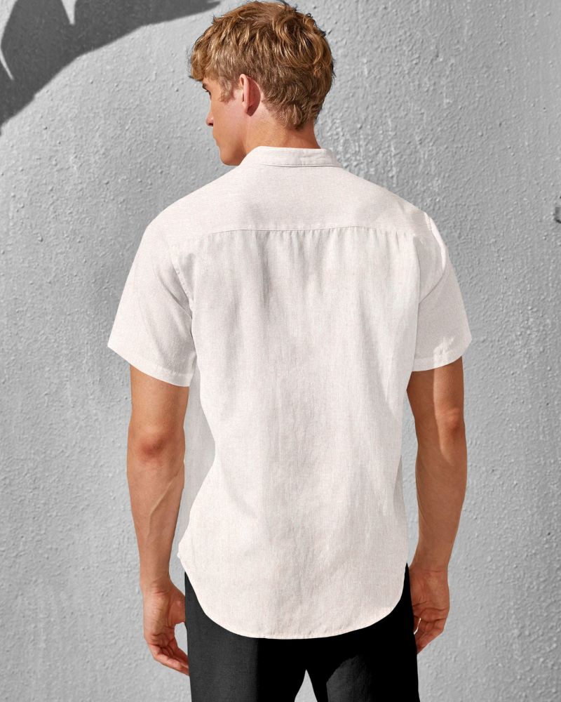 breathable cotton linen shirt