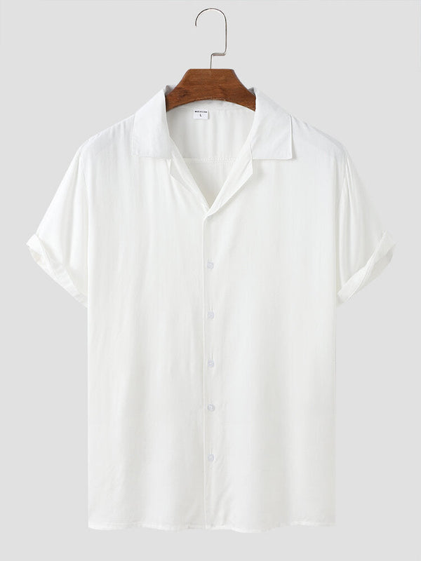 PLAIN WHITE CASUAL COTTON SHIRT