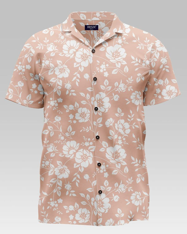 Flower Printed Cotton Shirt